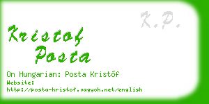 kristof posta business card