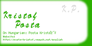 kristof posta business card